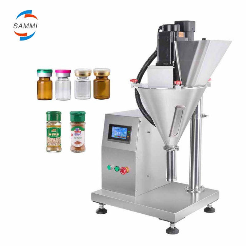 1g-5000g table automatic auger power filling machine with stainless steel contact parts and electronic weighing feedback