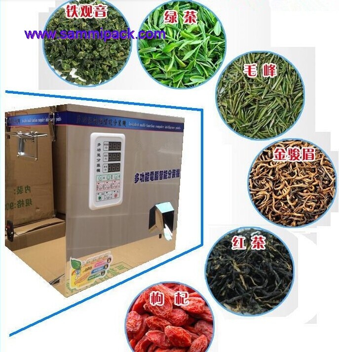 Multi function rotary weighing machine for tea grain seed bean with Spiral Filling