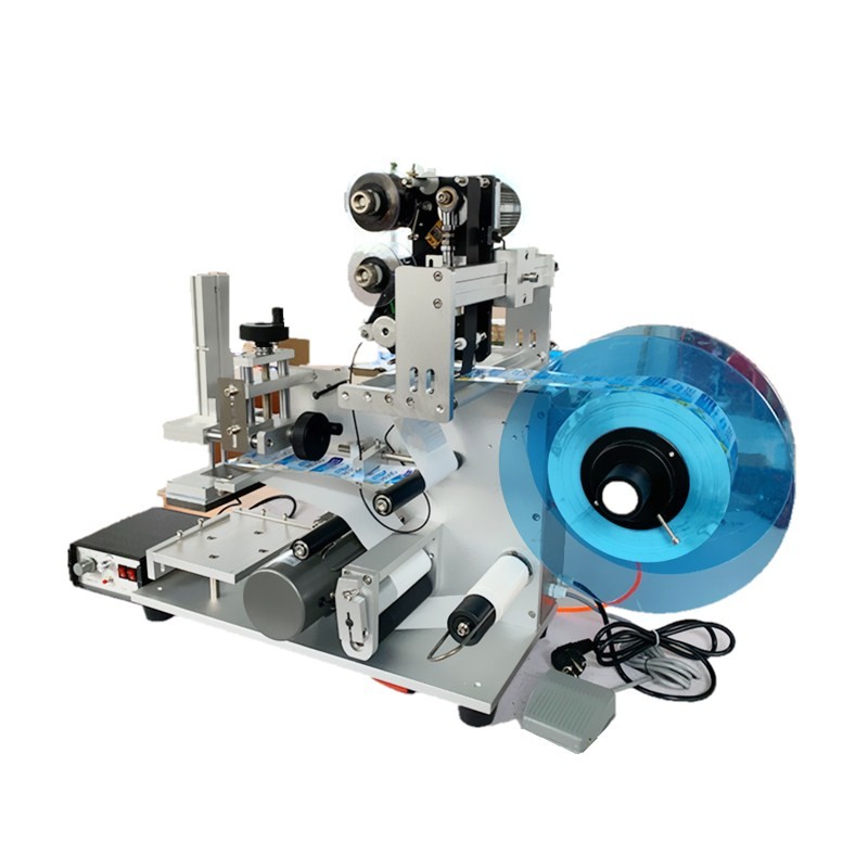 flat surface labeling machine with date printer